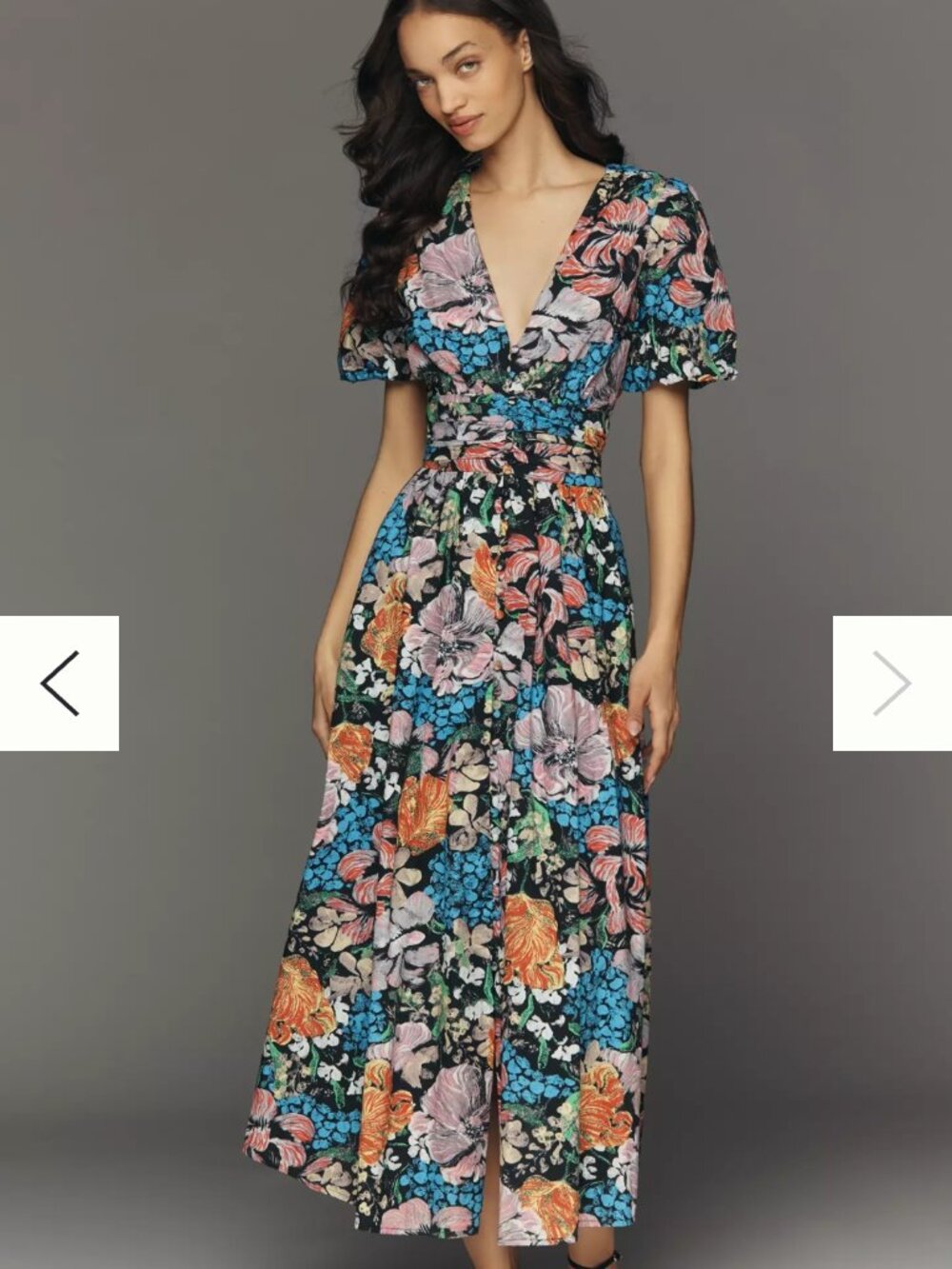 Yukiko Noritake Katerina Button-Front Midi Dress